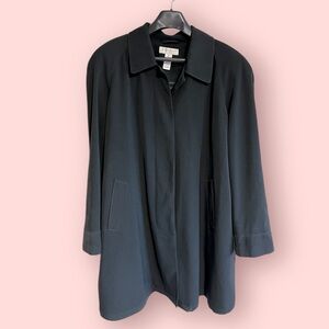 18 W Preston & York Black Trench Coat